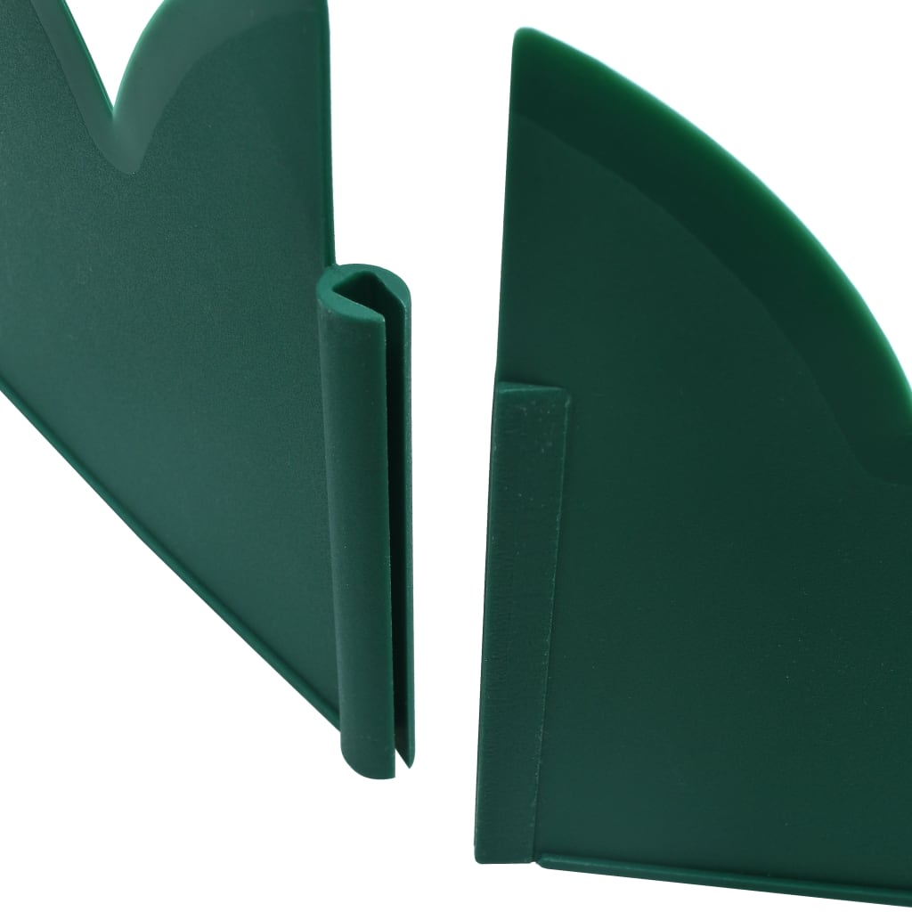 vidaXL Plenkanter 10 stk grønn 65x15 cm PP