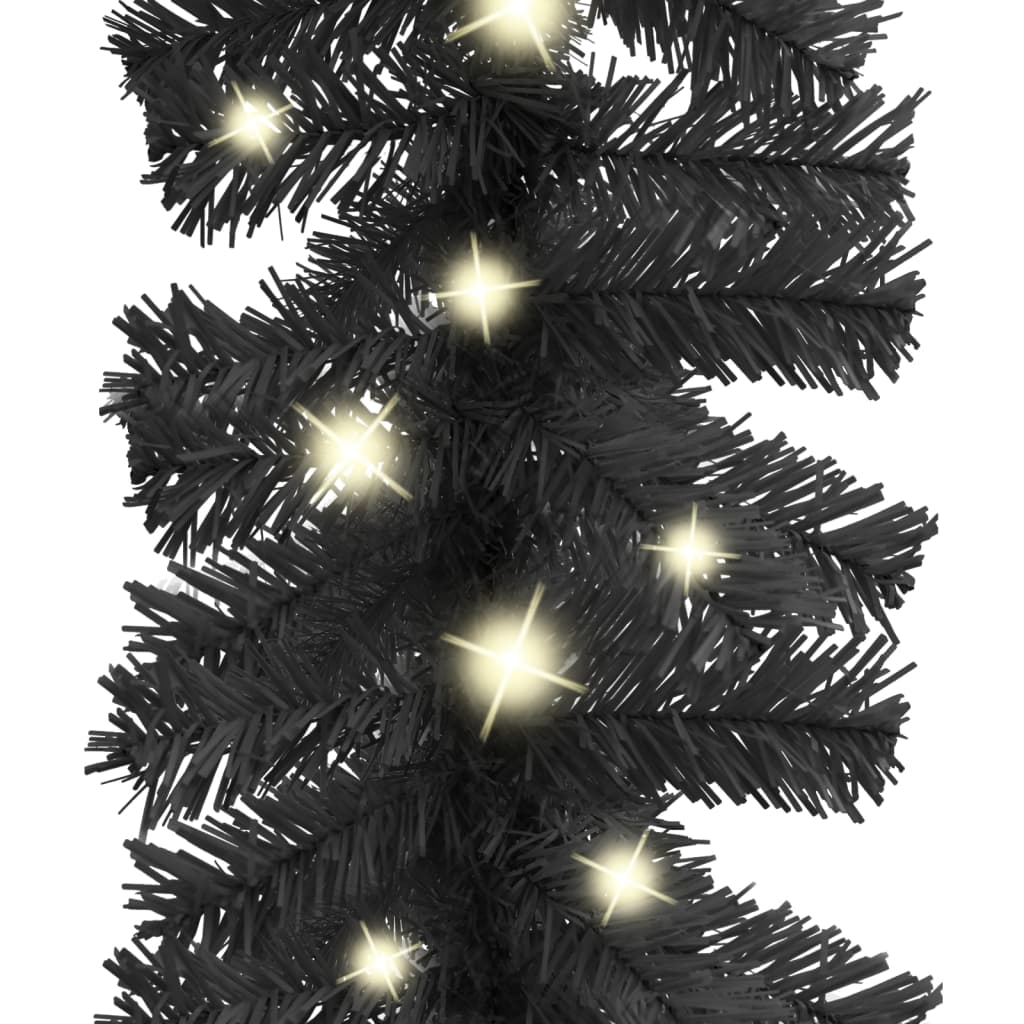 vidaXL Julekrans med LED-lys 20 m svart