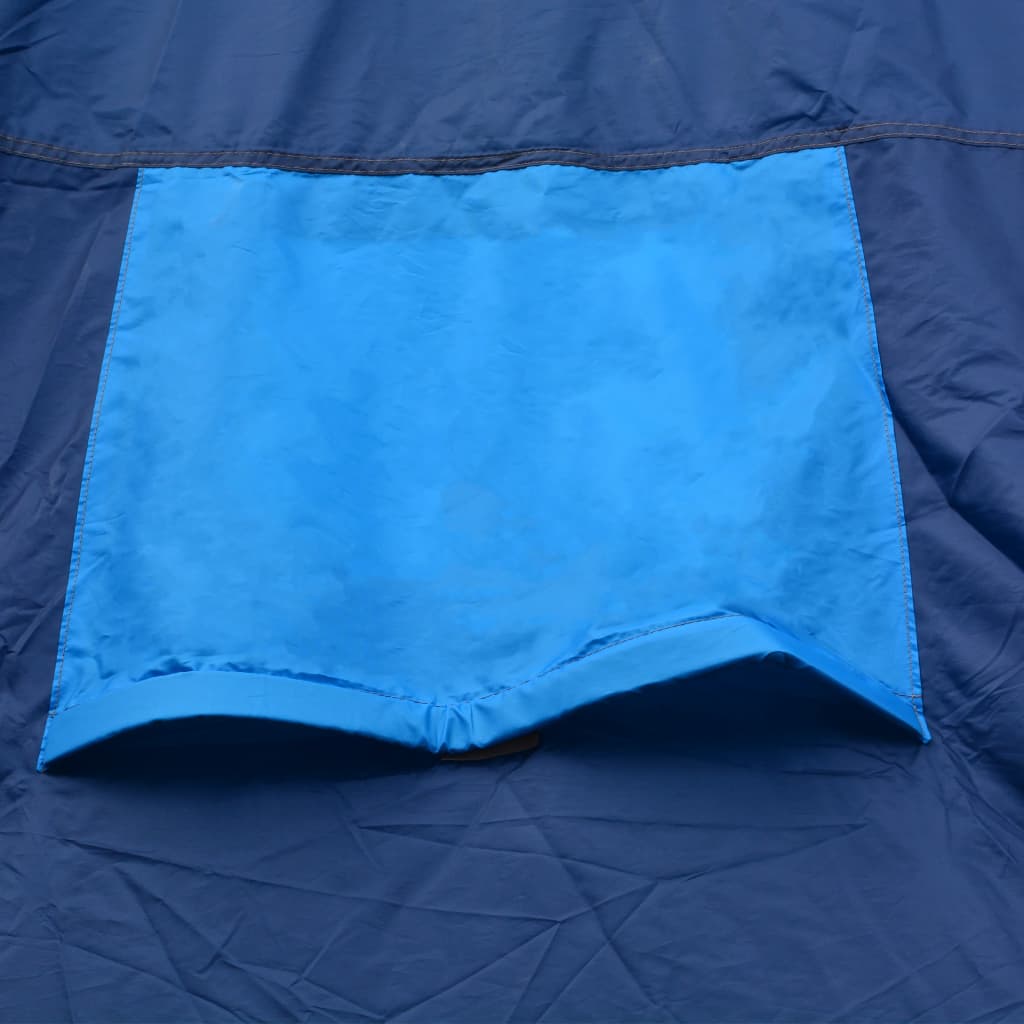vidaXL Campingtelt stoff 9 personer mørkeblå og blå