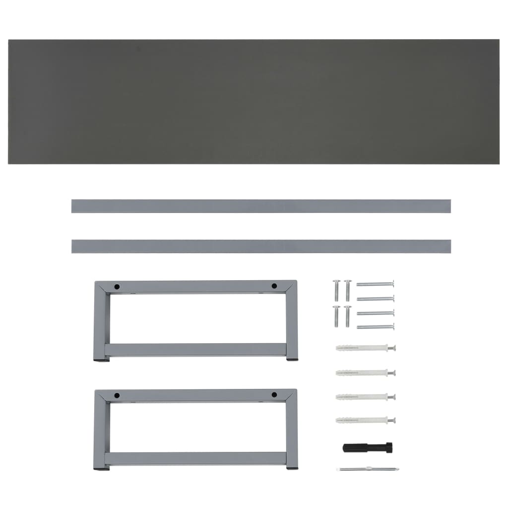 vidaXL Baderomsmøbler grå 160x40x16,3 cm