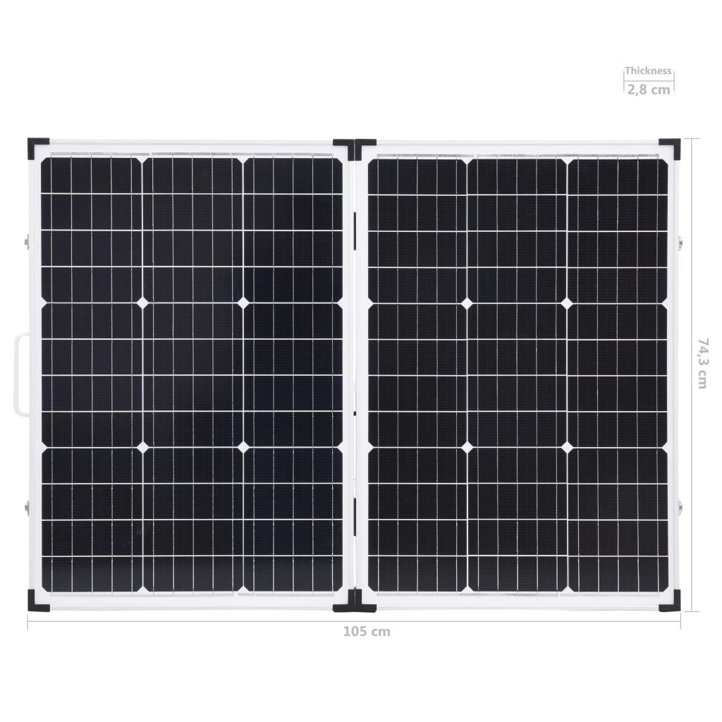 vidaXL Sammenleggbar solcellepanelkoffert 120 W 12 V