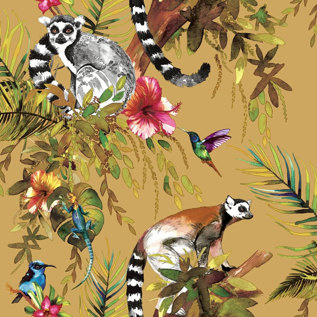 DUTCH WALLCOVERINGS Veggpanel Lemur oker