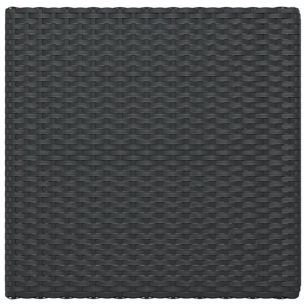 vidaXL Sammenleggbart bistrobord svart 55x54x71 cm polyrotting
