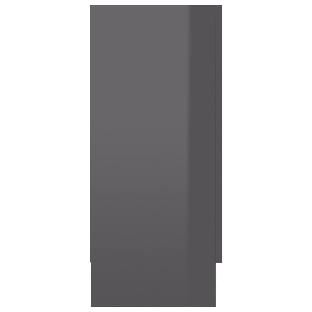 vidaXL Skjenk høyglans grå 120x30,5x70 cm sponplate