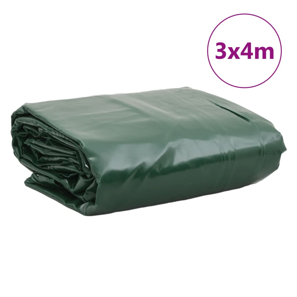 vidaXL Presenning grønn 3x4 m 650 g/m²