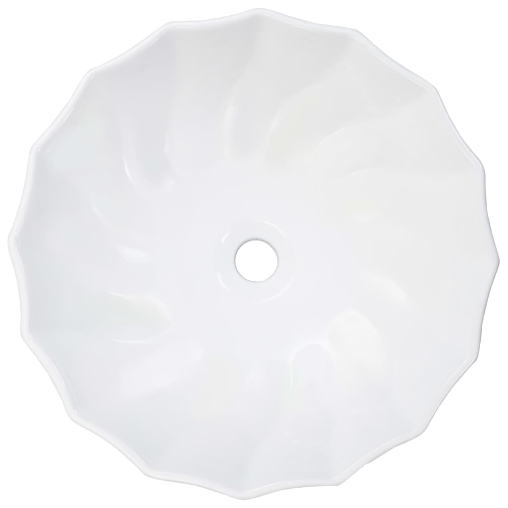 vidaXL Vask 46x17 cm keramikk hvit