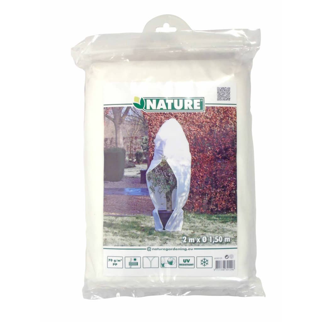 Nature Vintertrekk med glidelås fleece 70 g/m² hvit 1,5x1,5x2 m
