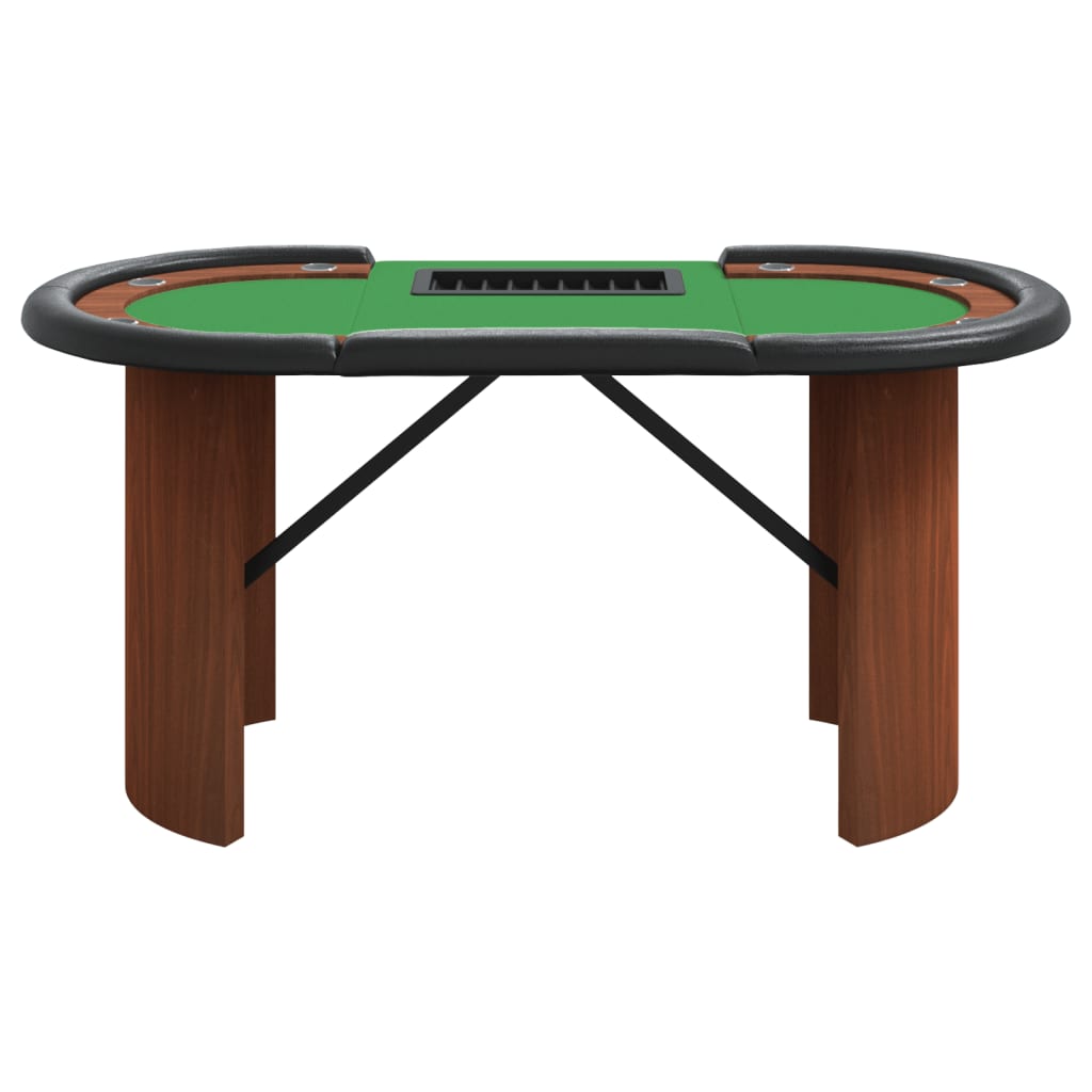 vidaXL Pokerbord med chip-skuff 10 spillere grønn 160x80x75 cm