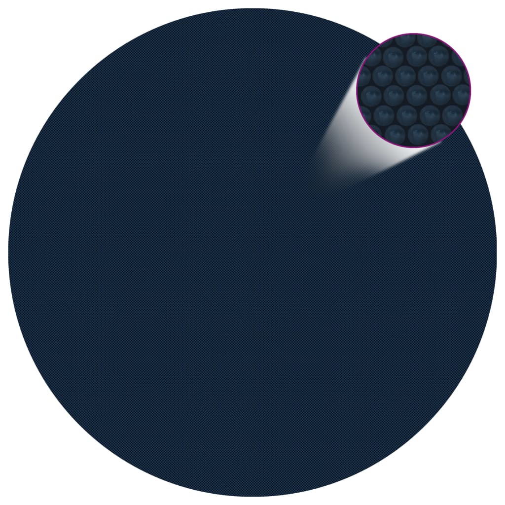 vidaXL Flytende solarduk til basseng PE 250 cm svart og blå