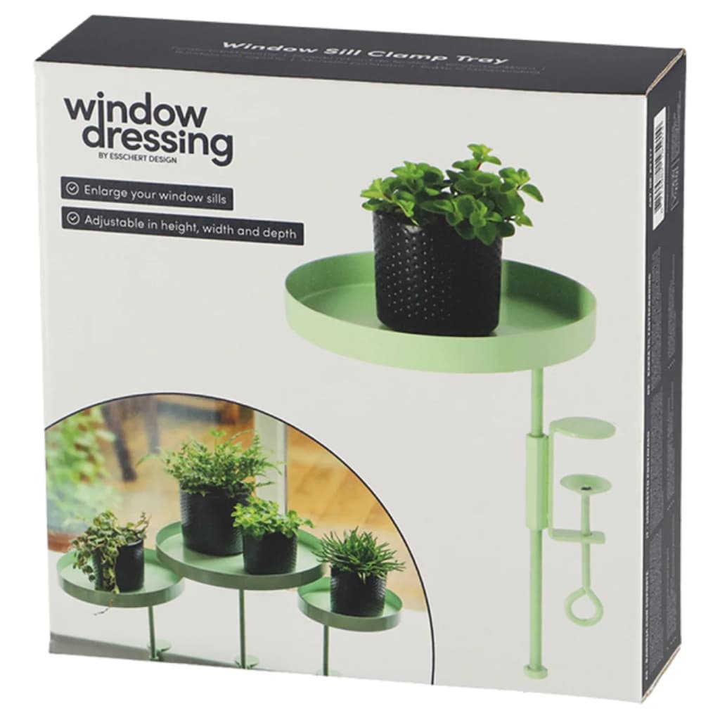 Esschert Design Planteholder med klemme rund grønn M
