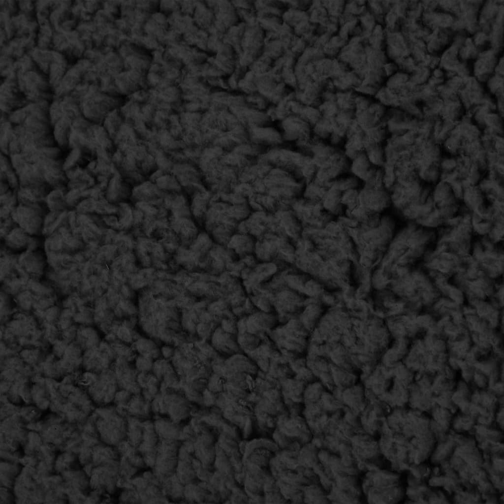 vidaXL Ergonomisk hundeseng 75x53 cm linutseende fleece svart