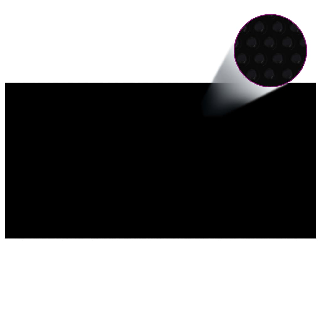 vidaXL Bassengtrekk svart 600x300 cm PE