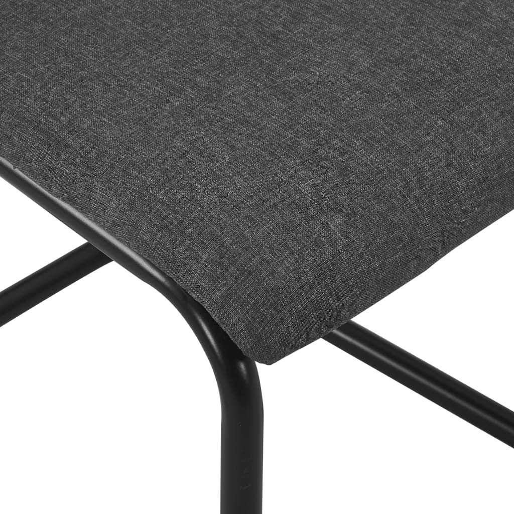 vidaXL Frittbærende spisestoler 2 stk mørkegrå stoff