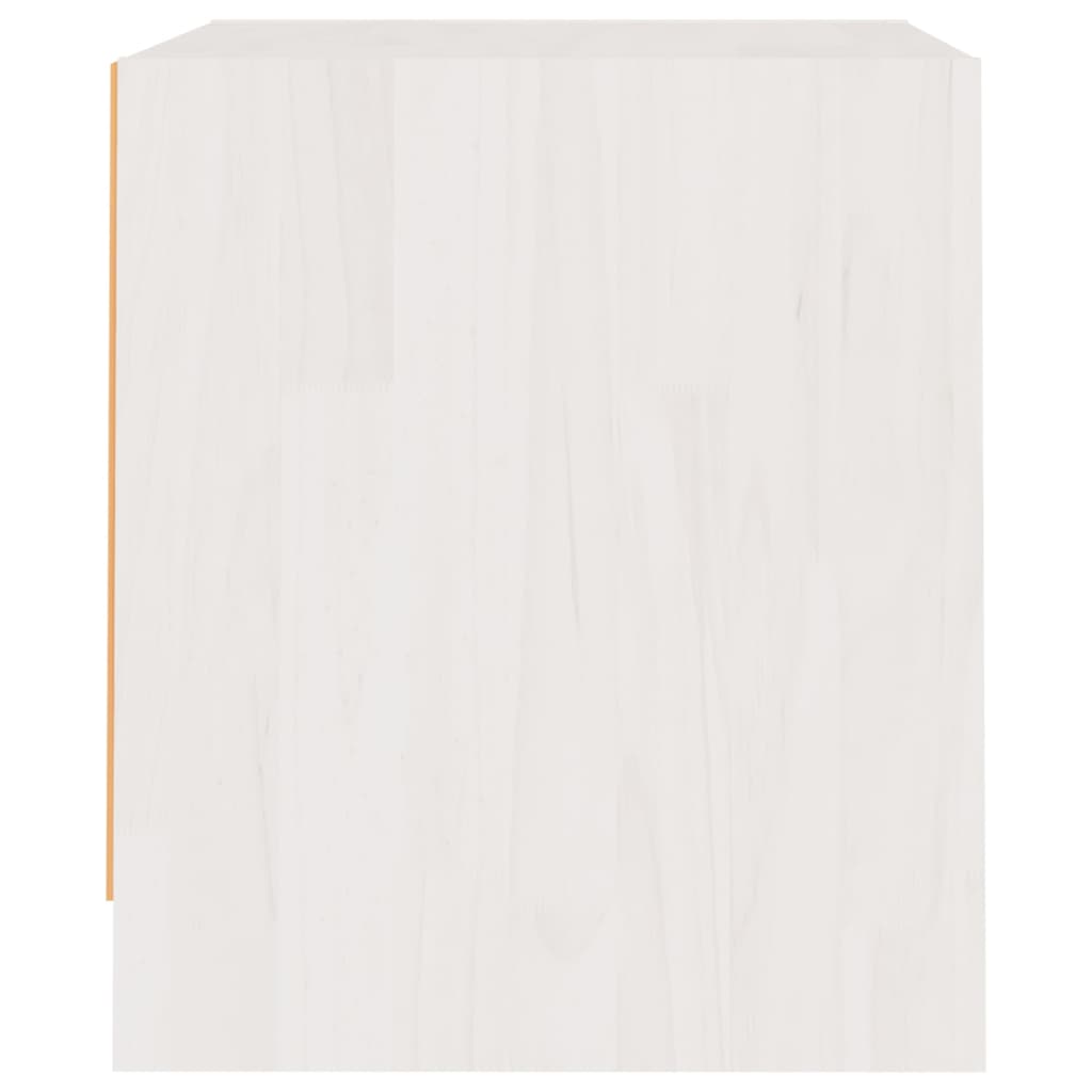 vidaXL Nattbord hvit 40x30,5x35,5 cm heltre furu
