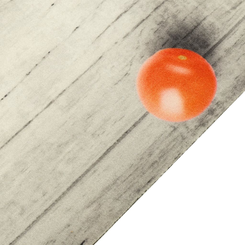 vidaXL Kjøkkenteppe vaskbar Tomatoes 45x150 cm fløyel