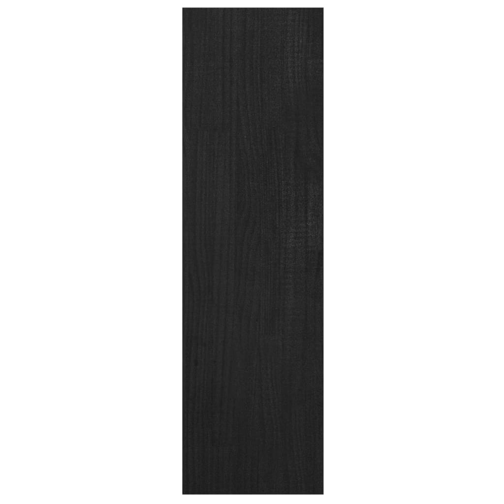 vidaXL Bokhylle/romdeler svart 40x30x103,5 cm heltre furu