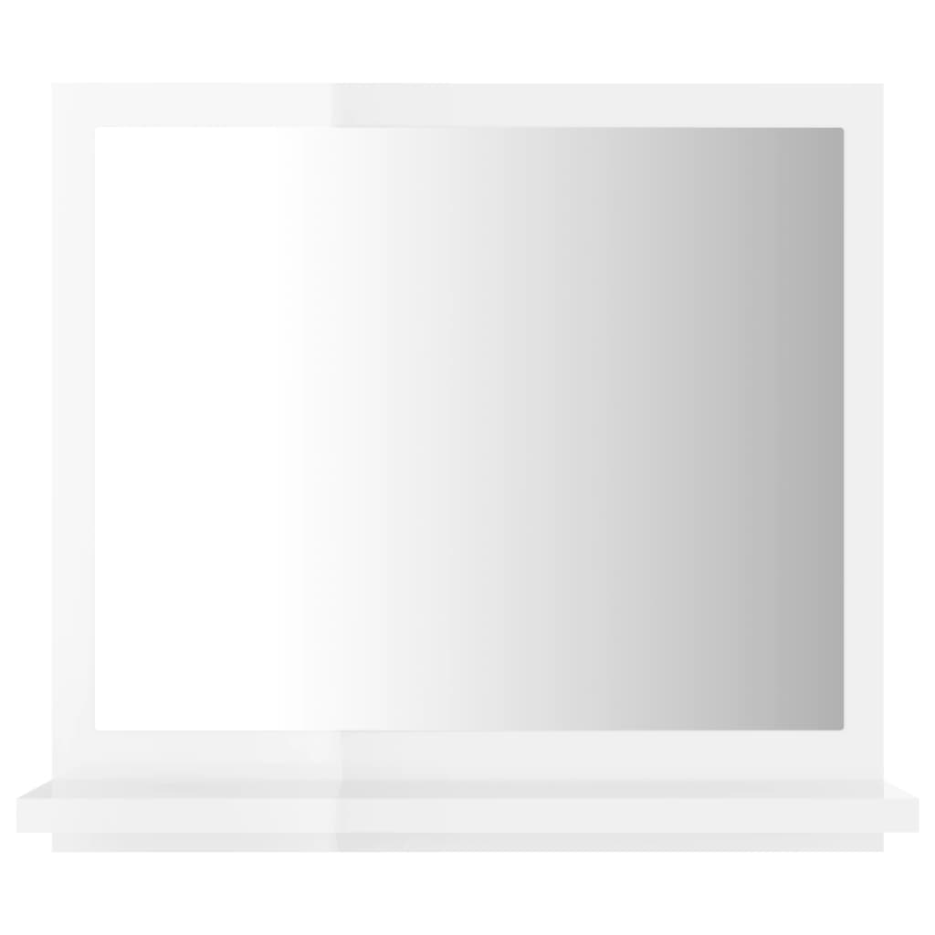 vidaXL Baderomsspeil høyglans hvit 40x10,5x37 cm sponplate