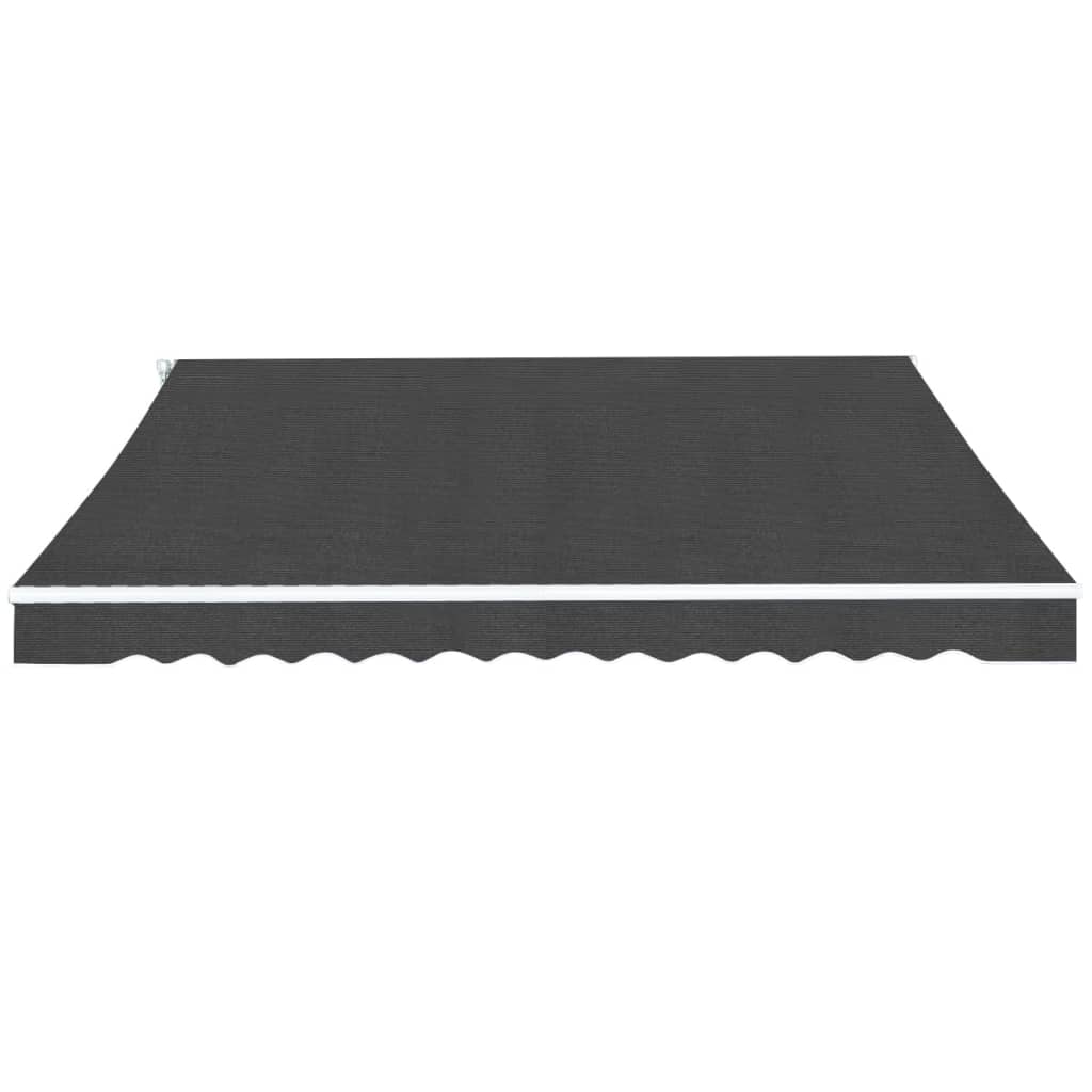 vidaXL Foldbar markise manuell 350 cm antrasitt