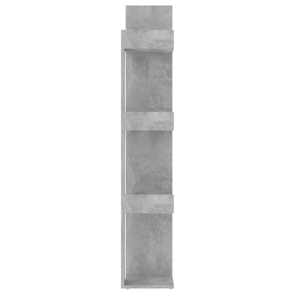 vidaXL Bokhylle betonggrå 86x25,5x140 cm sponplate