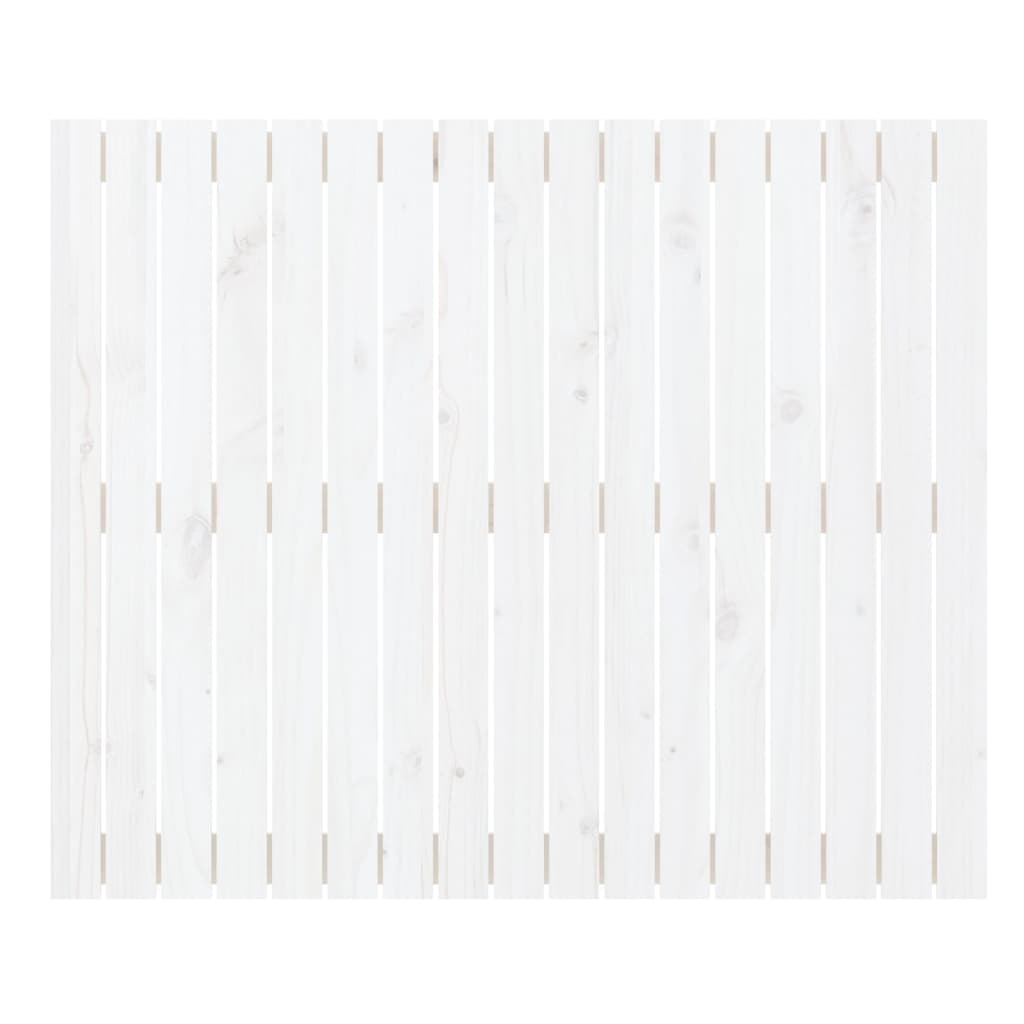 vidaXL Veggmontert sengegavl hvit 108x3x90 cm heltre furu