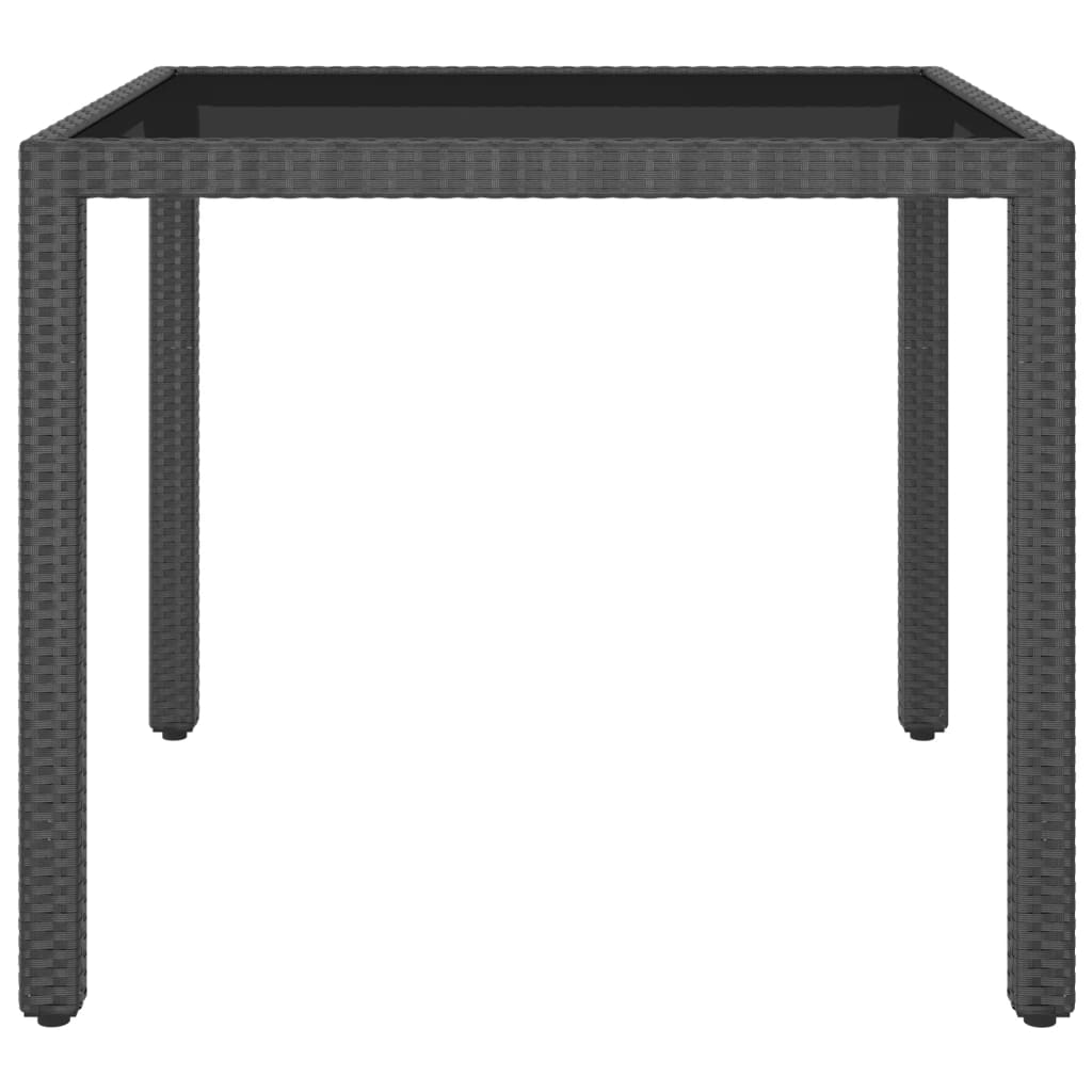 vidaXL Hagebord svart 90x90x75 cm polyrotting