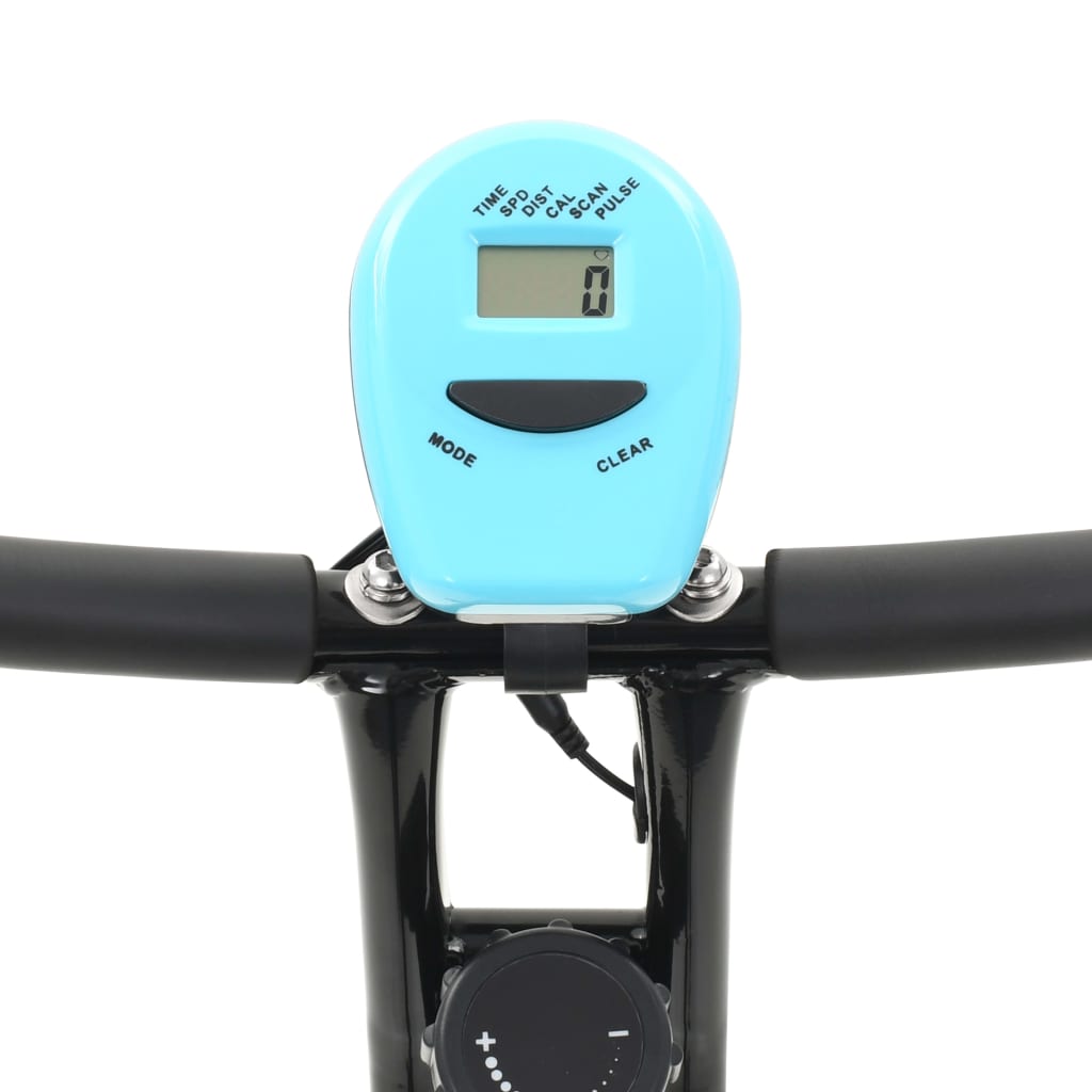vidaXL Magnetisk ergometersykkel X-Bike med pulsmåling svart og blå