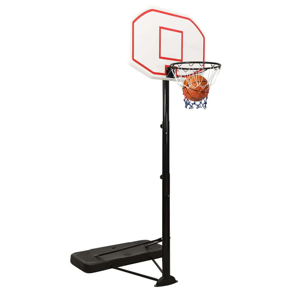 vidaXL Basketballstativ hvit 258-363 cm polyeten