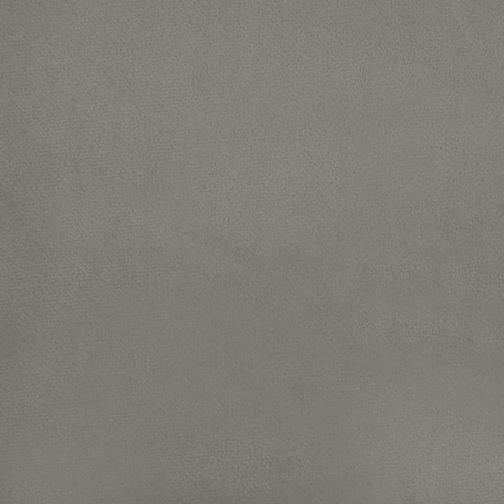 vidaXL Sengeramme boksfjær grå 135x190 cm Double fløyel