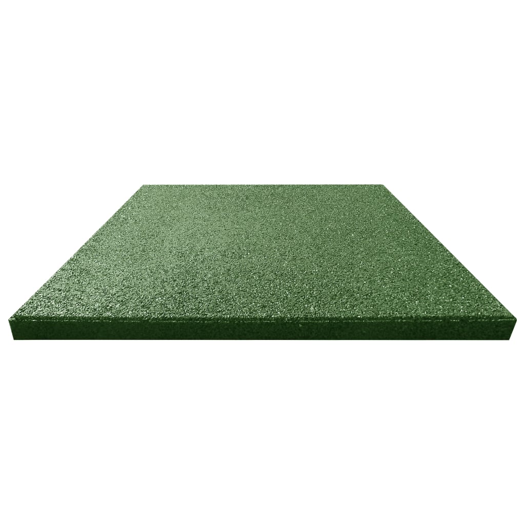vidaXL Fallunderlag 12 stk gummi 50x50x3 cm grønn