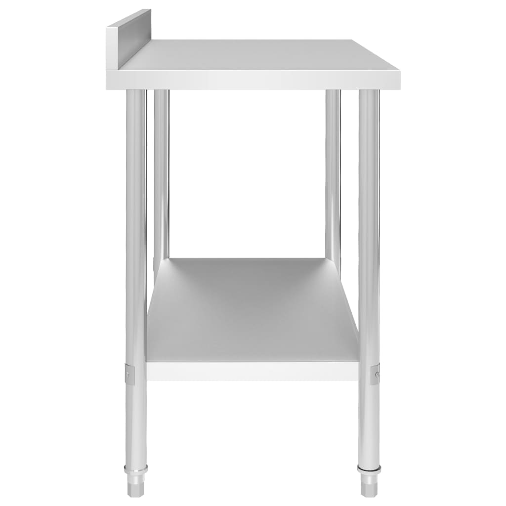vidaXL Arbeidsbord for kjøkken med bakplater 100x60x93 rustfritt stål