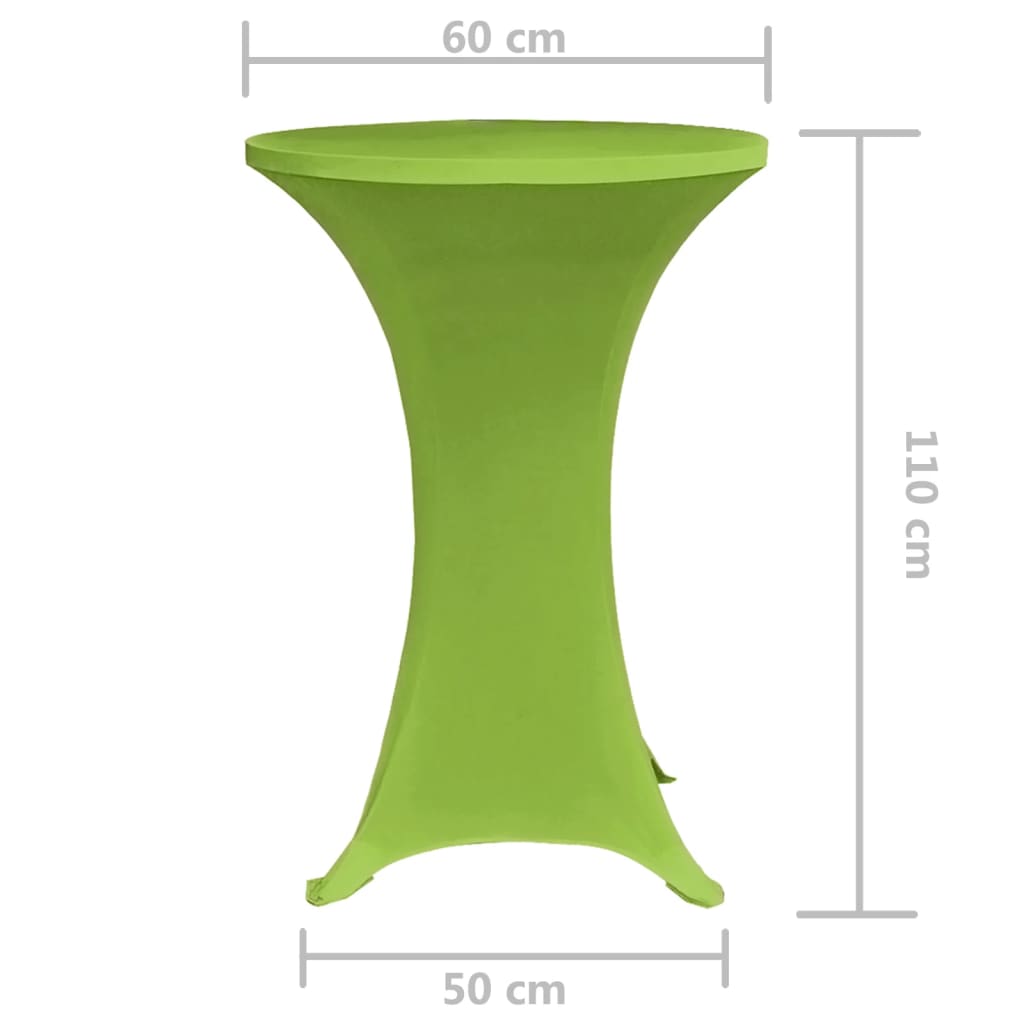vidaXL Elastisk bordduk 2 stk 60 cm Grønn
