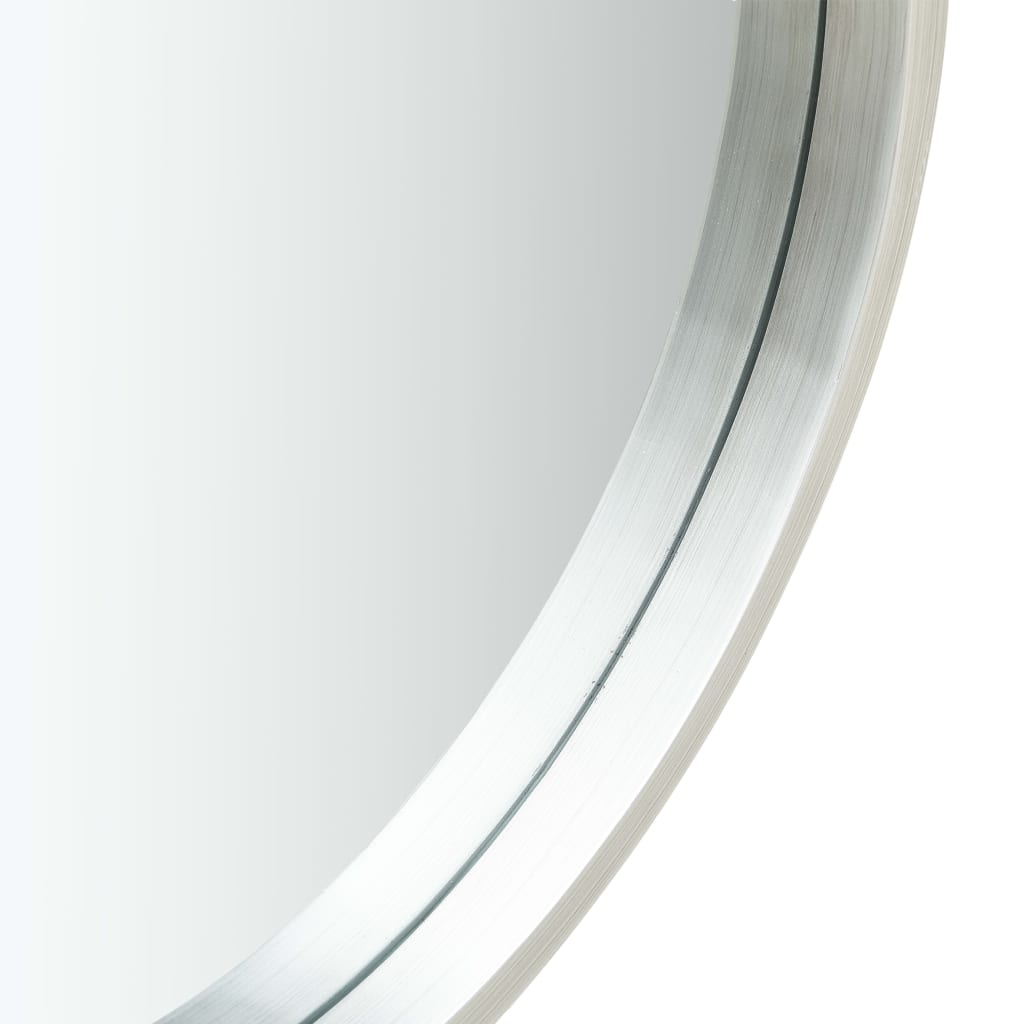 vidaXL Veggspeil med stropp 50 cm sølv