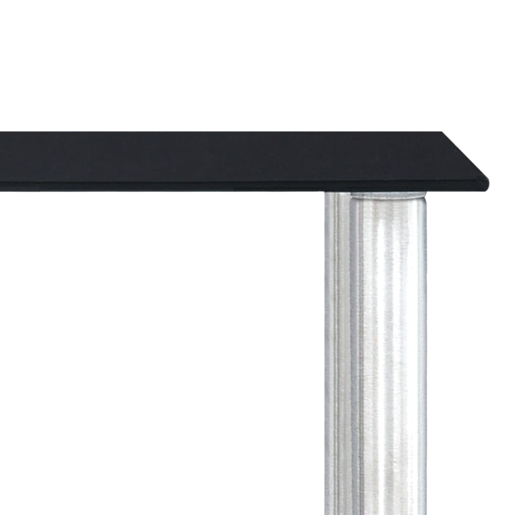 vidaXL Kjøkkenhylle svart 45x16x26 cm herdet glass