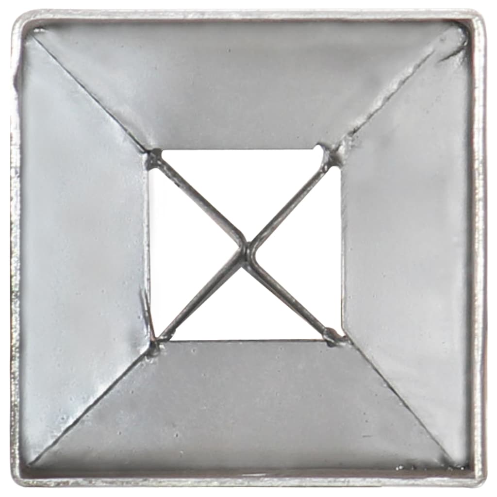 vidaXL Jordspyd 12 stk sølv 7x7x90 cm galvanisert stål