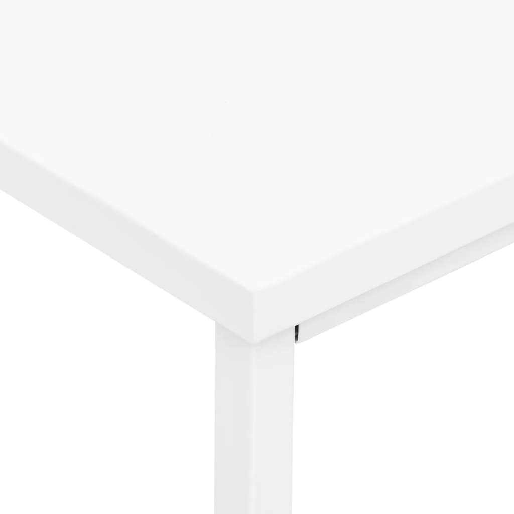 vidaXL Industrielt skrivebord med skuffer hvit 105x52x75 cm stål