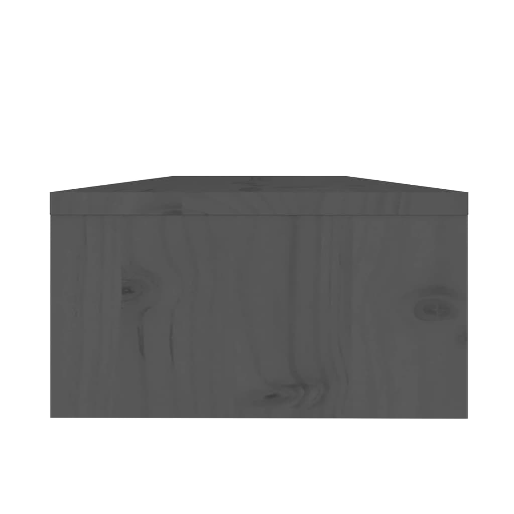 vidaXL Monitorstativ grå 50x24x13 cm heltre furu