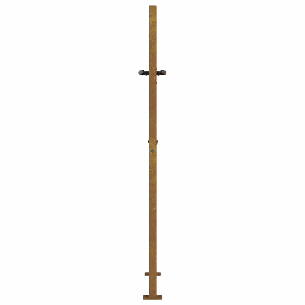 vidaXL Hageport 105x155 cm cortenstål bambusdesign