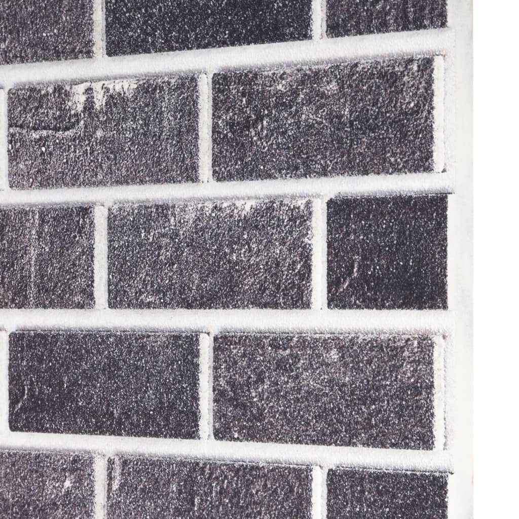 vidaXL 3D veggpaneler med svart og grått mursteindesign 10 stk EPS