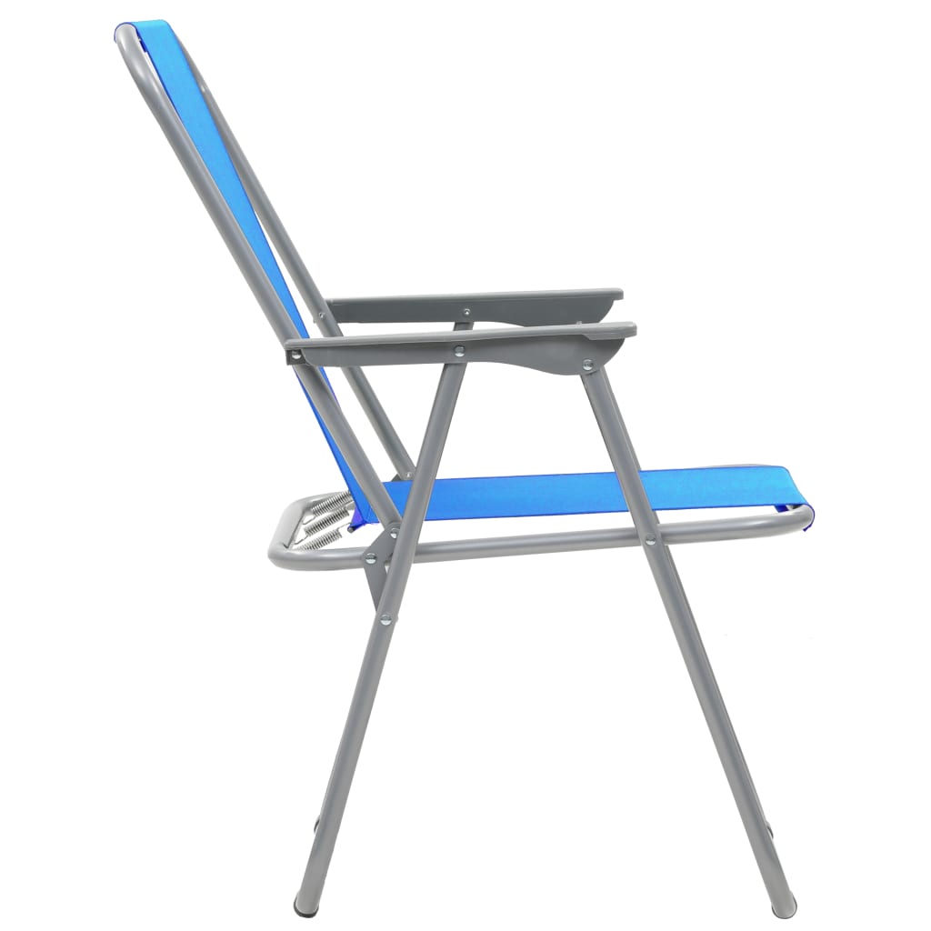 vidaXL Campingstoler sammenleggbare 2 stk 52x59x80 cm blå