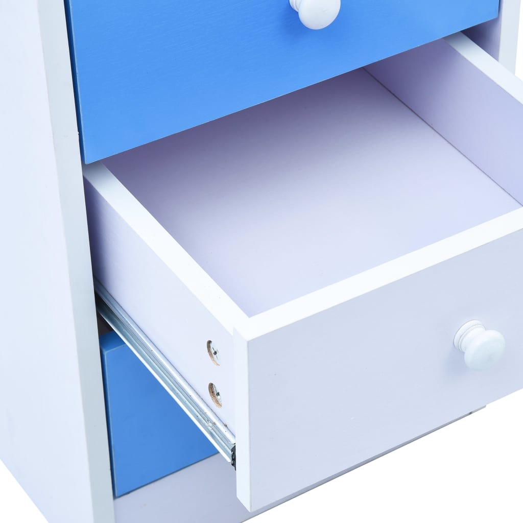 vidaXL Tegnebord for barn vippbart blå og hvit