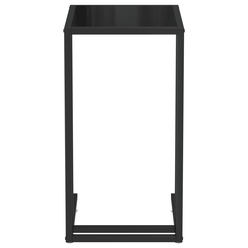 vidaXL Sidebord for PC svart 50x35x65 cm herdet glass