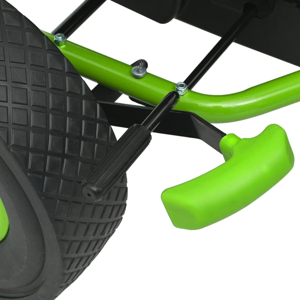 vidaXL Pedal-go-kart med justerbart sete grønn