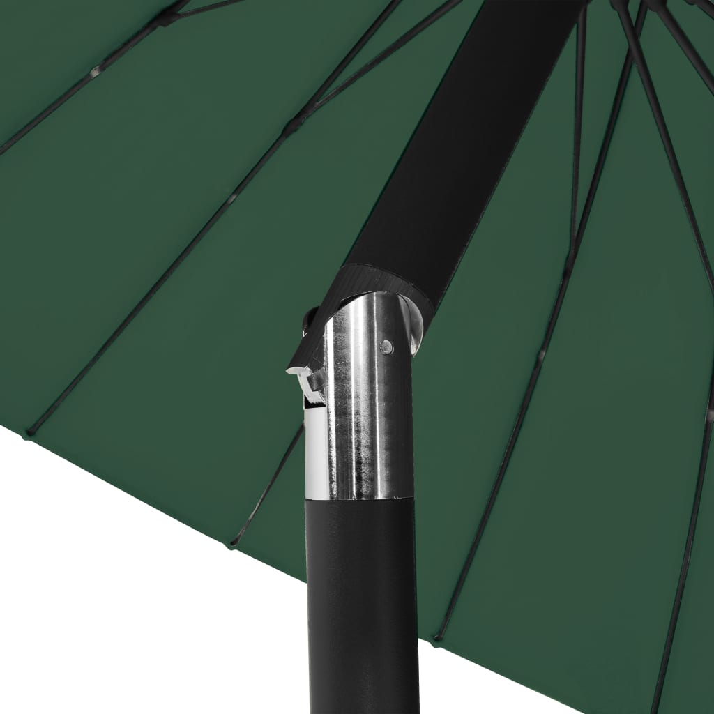 vidaXL Parasoll med aluminiumsstang 270 cm grønn