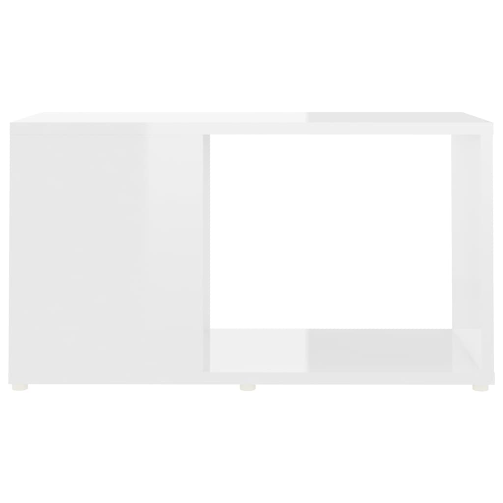 vidaXL TV-benk høyglans hvit 60x24x32 cm sponplate