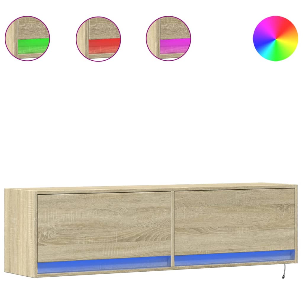 Tv-Benk Sonoma Eik 100X30X30 Cm Konstruert Tre main image 1
