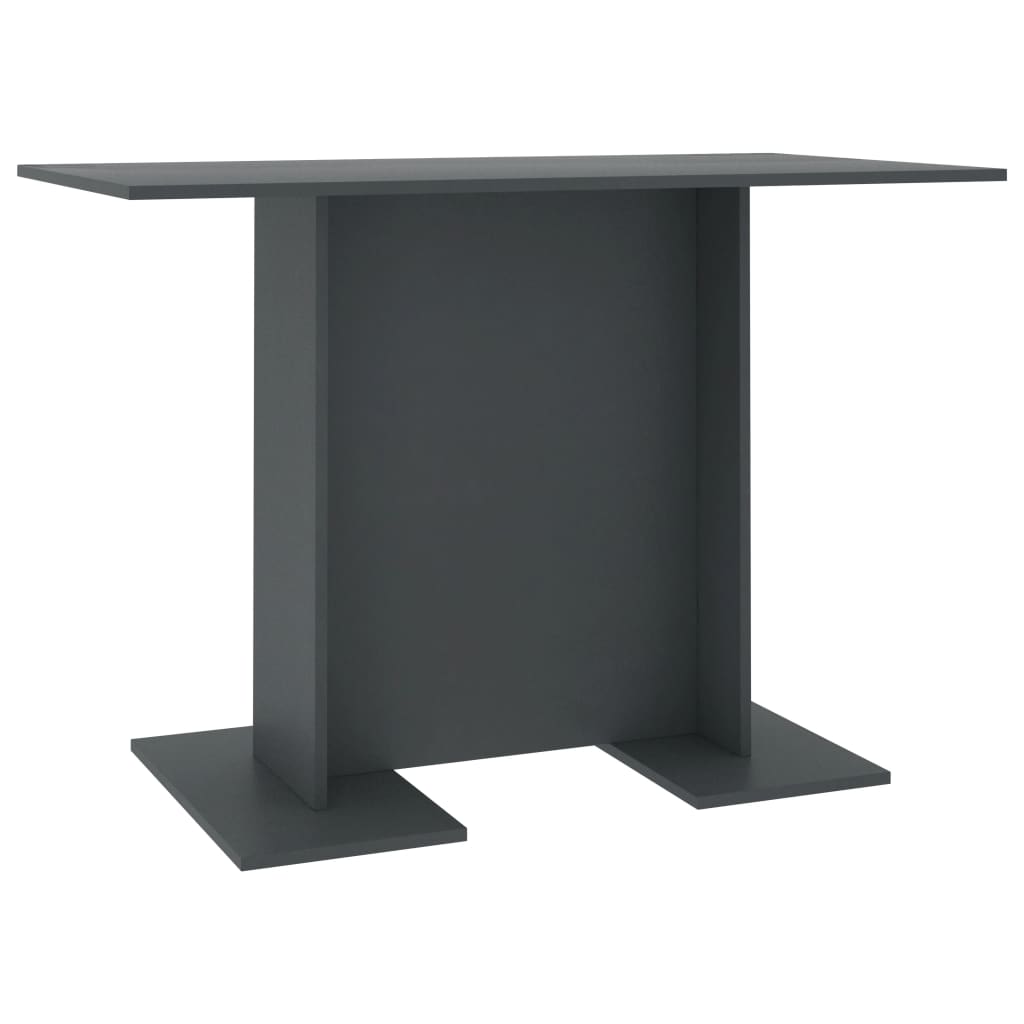 vidaXL Spisebord grå 110x60x75 cm sponplate
