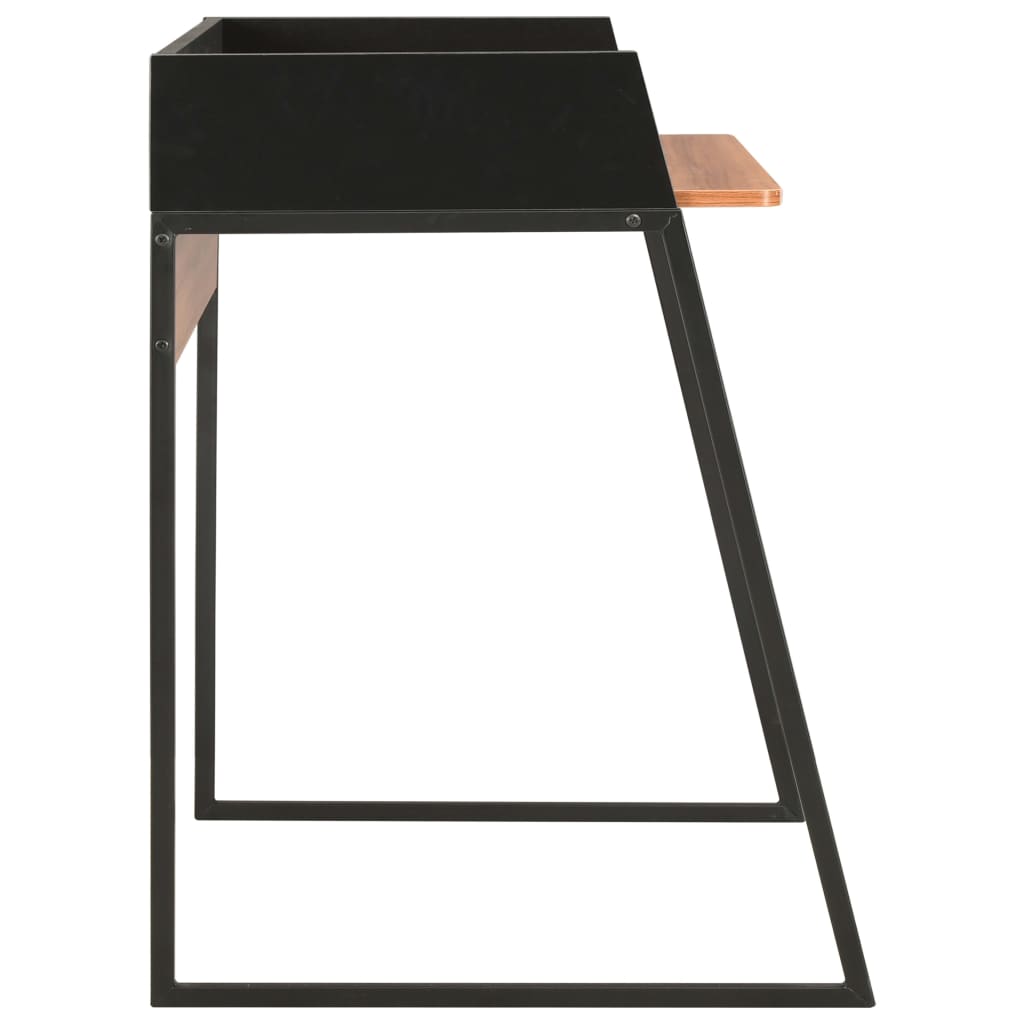 vidaXL Skrivebord svart og brun 90x60x88 cm