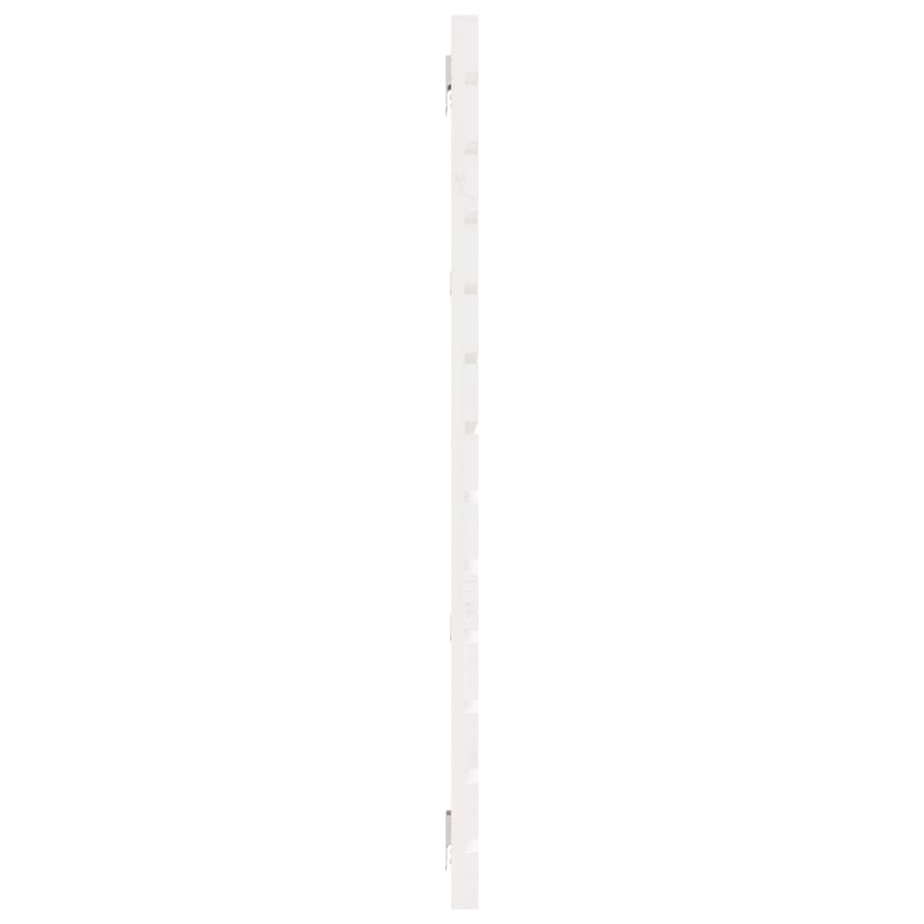 vidaXL Veggmontert sengegavl hvit 206x3x91,5 cm heltre furu