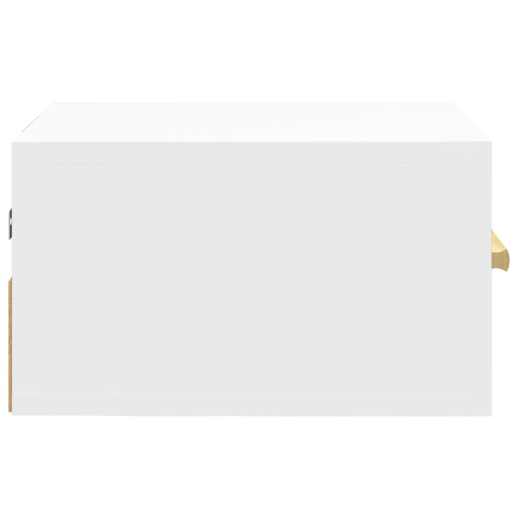 vidaXL Veggmontert nattbord hvit 35x35x20 cm