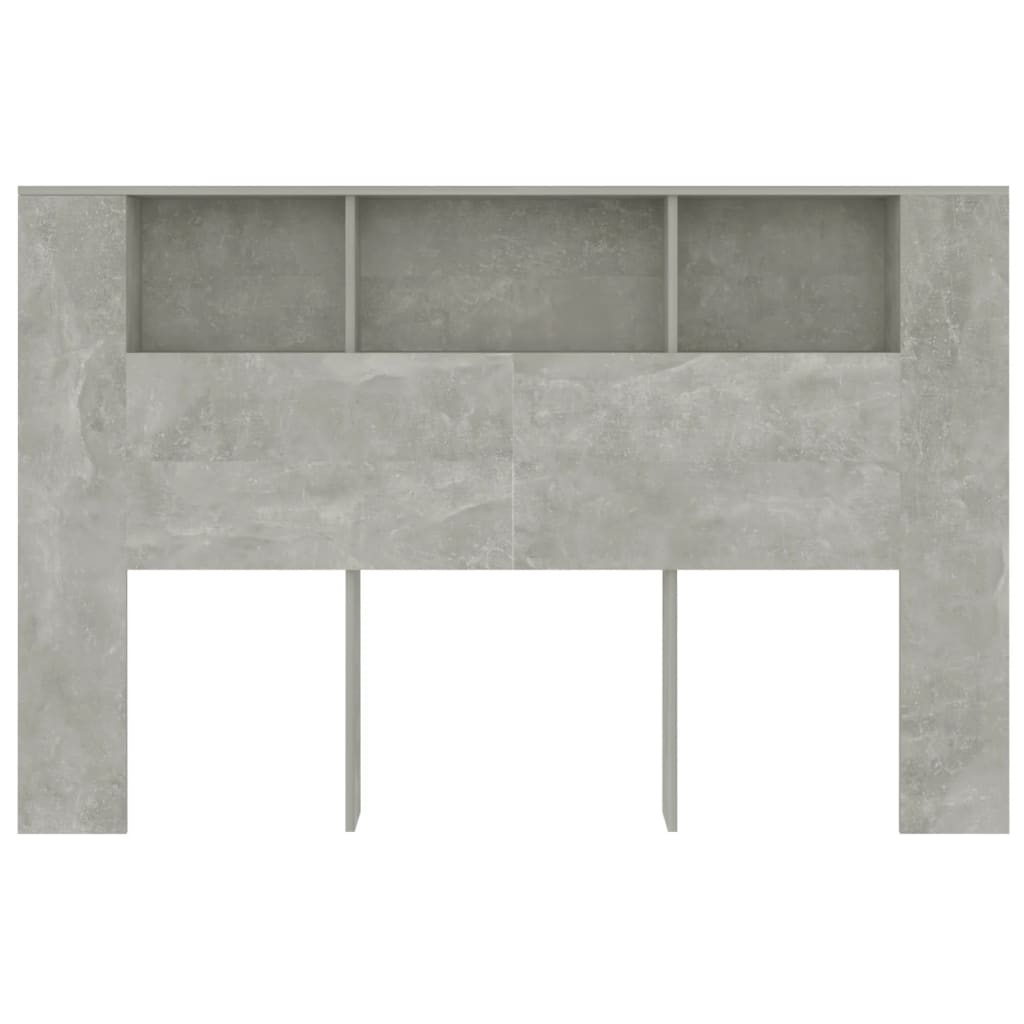 vidaXL Sengegavlskap betonggrå 160x18,5x104,5 cm